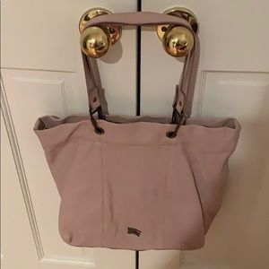 Authentic Burberry Pink Leather Tote Bag